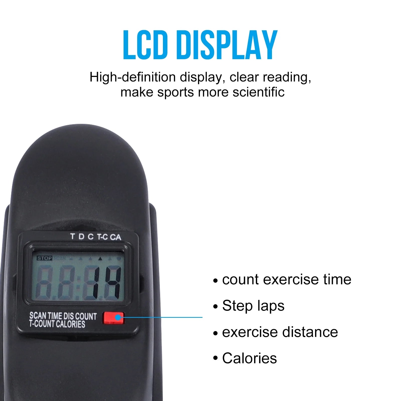 Mini Indoor Pedal Exerciser Cycle Bike Leg Arm Desk W/Lcd Display Fitness Portable Pedal Stationary Bike Home Exercise Black